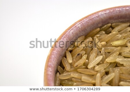 Foto stock: Red Rice Close Up On White Background