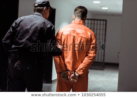 Stock foto: Police Work Officer On Duty Detention Of Criminals Handcuffs