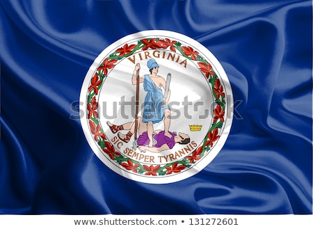 Stock fotó: Usa State Virginia Flag On White Background