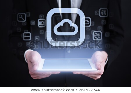 Stok fotoğraf: Cloud Software Concept On Laptop Screen