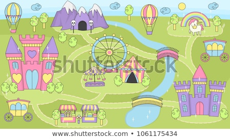 Foto stock: Prince And Princess In Castles Garden