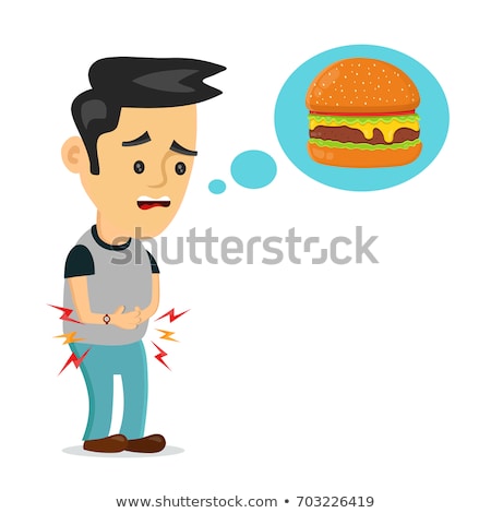 Stockfoto: Cartoon Hungry Boy