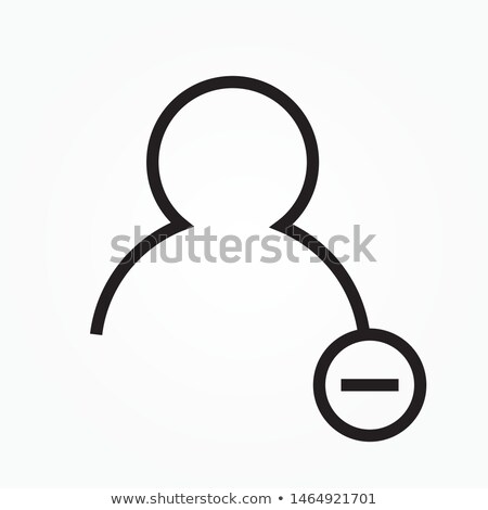 Foto stock: Purple Linear Outline Remove Or Delete Person Icon User Icon Vector Illustration Isolated On White