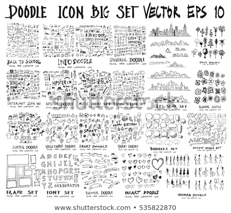 Stock photo: Shopping Hand Drawn Outline Doodle Icon Set