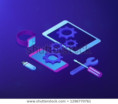 Stock photo: Mobile Device Repair Concept Vector Illustration