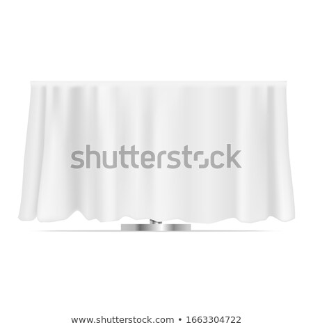 [[stock_photo]]: Restaurant Tables With Tablecloth Isolated Icons