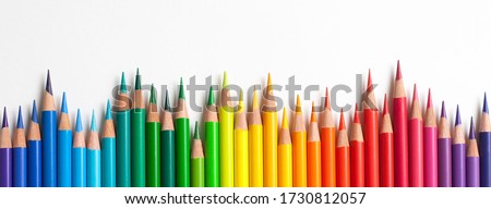 Stock fotó: Different Colored Pencils Close Up