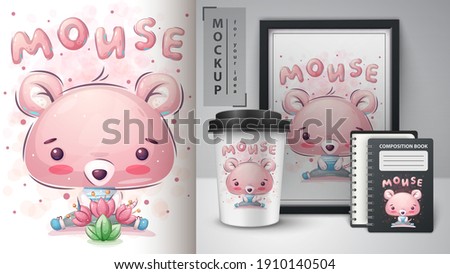 Funny Mouse Poster And Merchandising ストックフォト © rwgusev