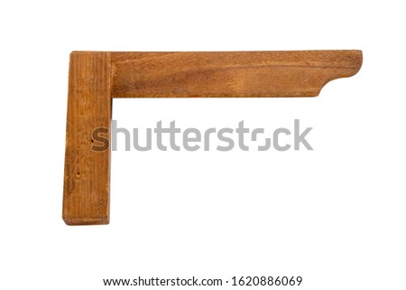 Foto stock: Right Angle Square Tool Isolated On White