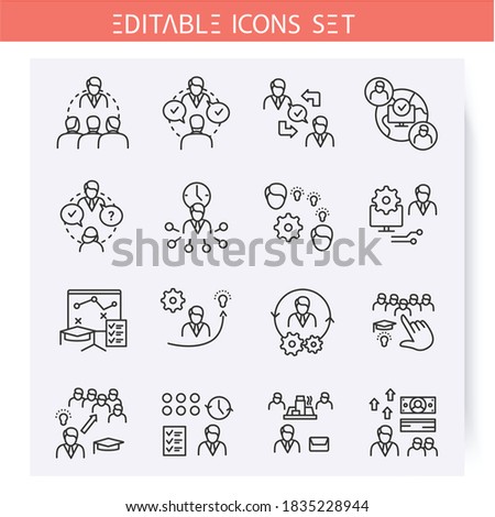 Stock foto: On On One Mentoring Concept Icon