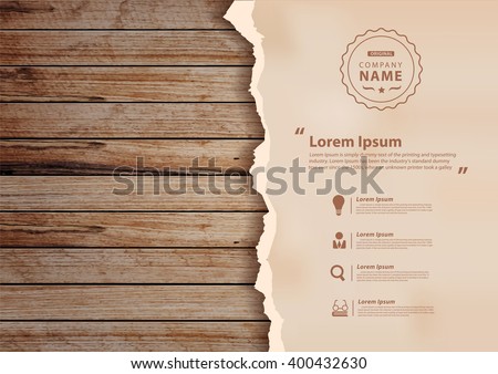 Stock photo: Old Sheets Of Paper On A Wooden Background