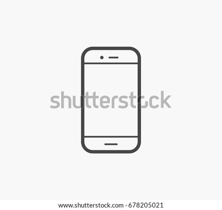 Stock photo: Smartphone Icon Simple Illustration