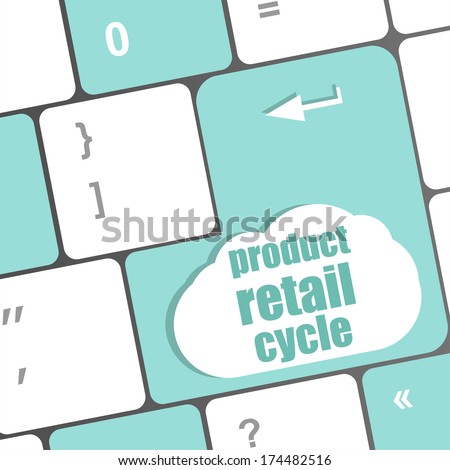 Product Retail Cycle Key In Place Of Enter Key Zdjęcia stock © fotoscool