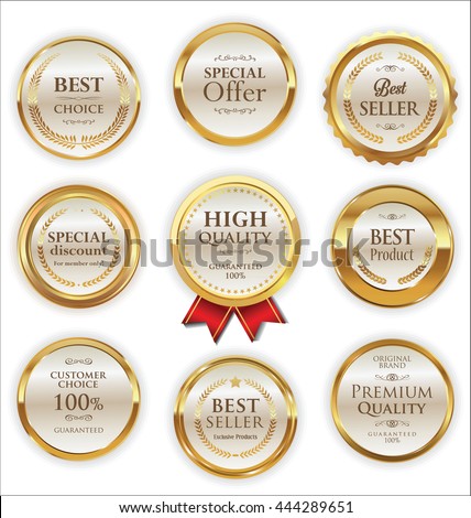 Stock fotó: Top Quality Golden Icon Design