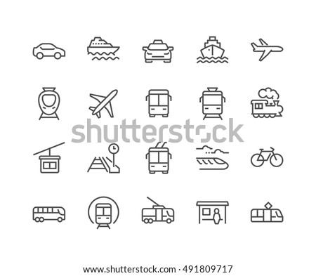 Foto stock: Set Of Transportation Vehicle