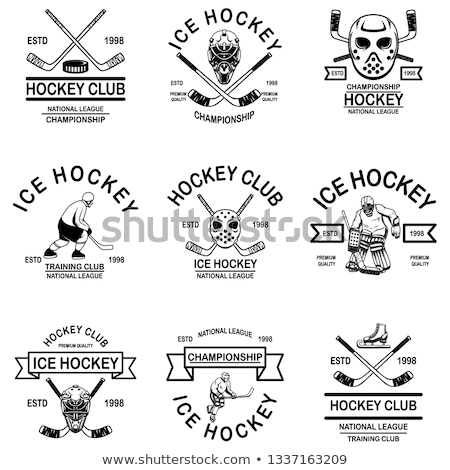 Foto stock: Set Of Hockey Club Emblems Design Element For Logo Label Sign T Shirt Poster