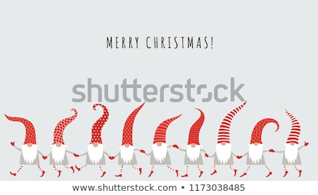 Stockfoto: Christmas Card With Gnome