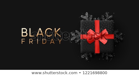 Stock foto: Black Friday Sale Promotional Banner With Bow