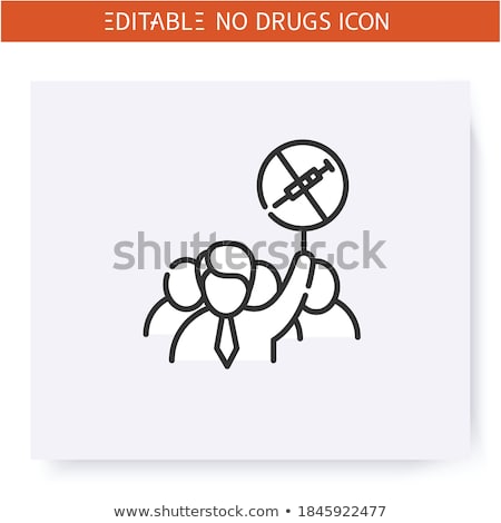 Stockfoto: Injection Protest Icon Vector Outline Illustration