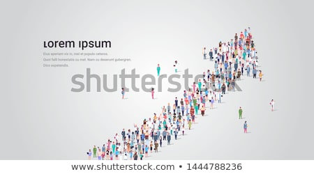 Stockfoto: Crowd In Arrow Form