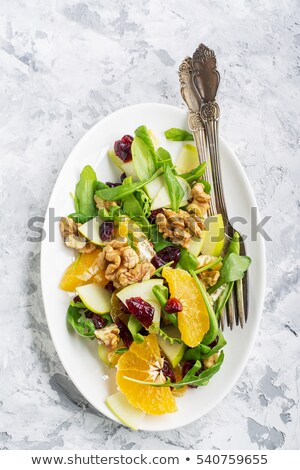 [[stock_photo]]: Green Apple On White Plate