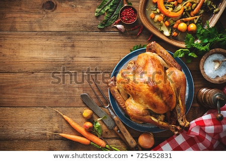 Foto stock: Thanksgiving Day Turkey Dinner Stuffing