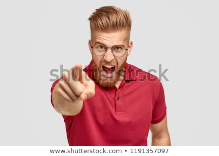 Сток-фото: Angry Man Shouting And Pointing Finger On You