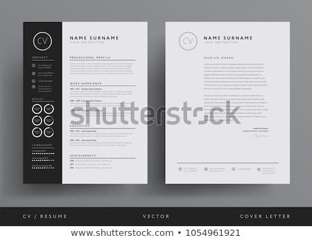 Stockfoto: Cv Resume Template