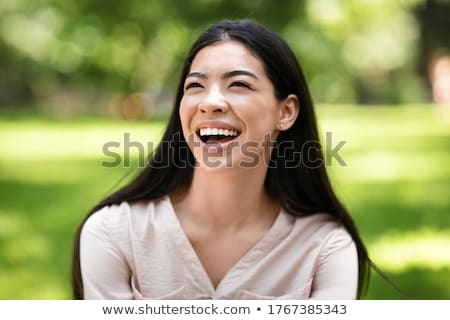 Stock fotó: Young Beautiful Female Laughing Outdoor