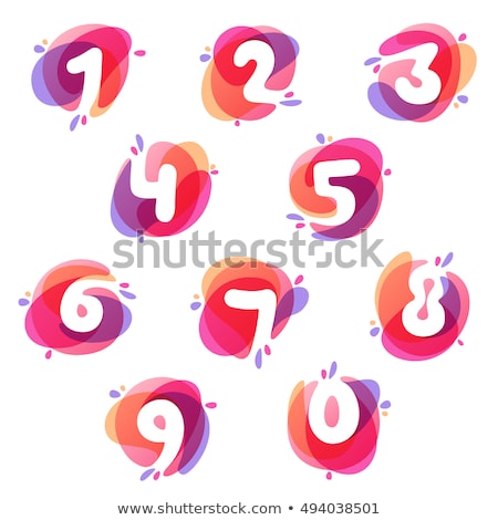 Stok fotoğraf: Colourful Set Of Numbers