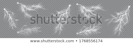 Foto stock: Set Of The Isolated Realistic Lightnings Eps 10