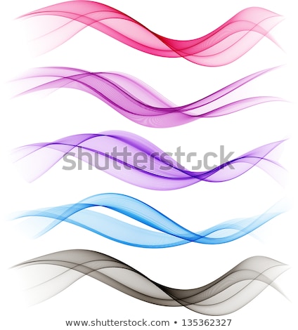 Stock fotó: Set Of Abstract Smoke Curved Lines