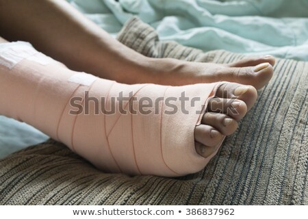 Zdjęcia stock: Human Feet And Injury In Tendon