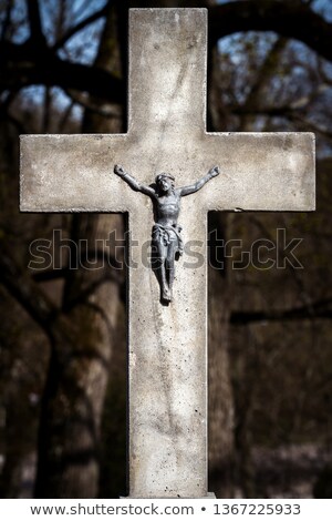 Big Cross In The Catholic Cemetery Of Rasos In Vilnius Lithuania Сток-фото © Taigi