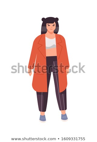 Stockfoto: Flat Type White Coat Womenbeauty