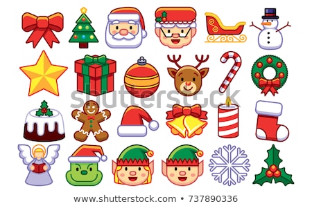 Foto stock: Christmas Cartoon Icon - Santa Claus Doll