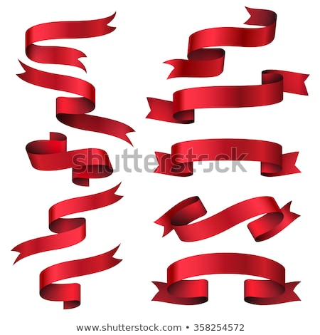 Foto stock: Ribbon Curved Stripe Banner Vector Illustration