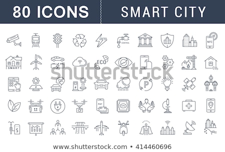 Stok fotoğraf: Smart City Icons Infographics