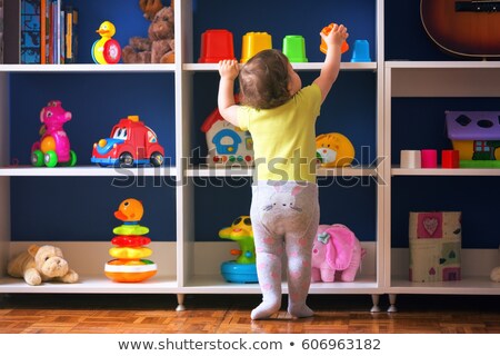 [[stock_photo]]: Children Toys On Shelf