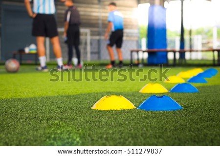 Сток-фото: Line On The Artificial Grass Field