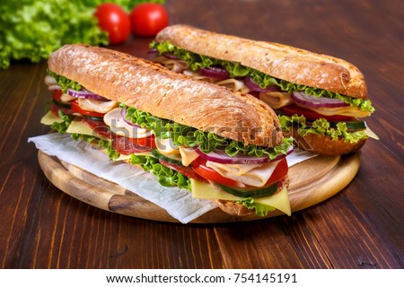 Сток-фото: Baguette Sandwich
