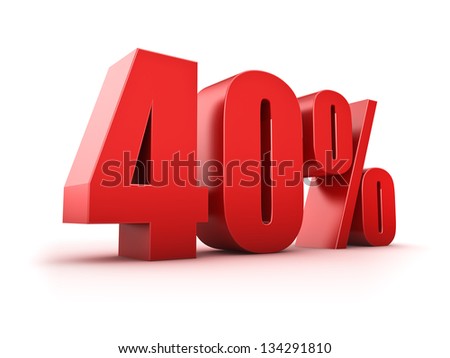 3d Forty Percent Zdjęcia stock © froxx