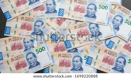 ストックフォト: Scattered Mexican Pesos