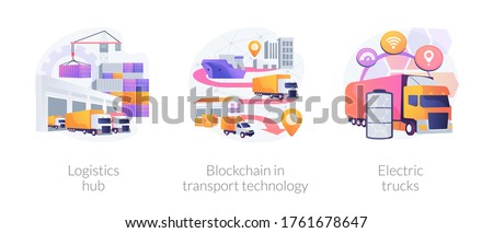 Stock photo: Freight Distribution Vector Concept Metaphors