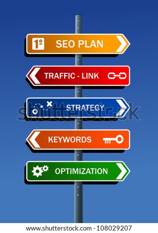 Foto stock: Search Engine Optimization Vector Concept Metaphor