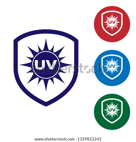 ストックフォト: Protected Blue Vector Icon Design