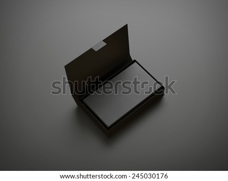 Stock photo: Black Folded Business Card