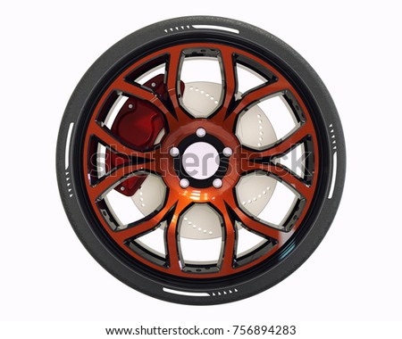 Foto d'archivio: Aluminium Alloy Wheel Illustration