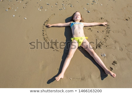 Zdjęcia stock: Adorable Little Girl On Beach Vacation