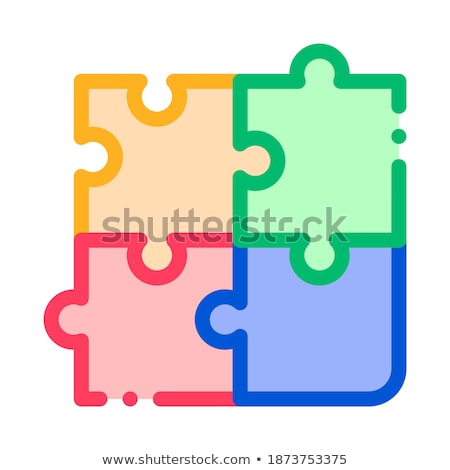 Stock foto: Interactive Kids Game Dominoes Vector Sign Icon